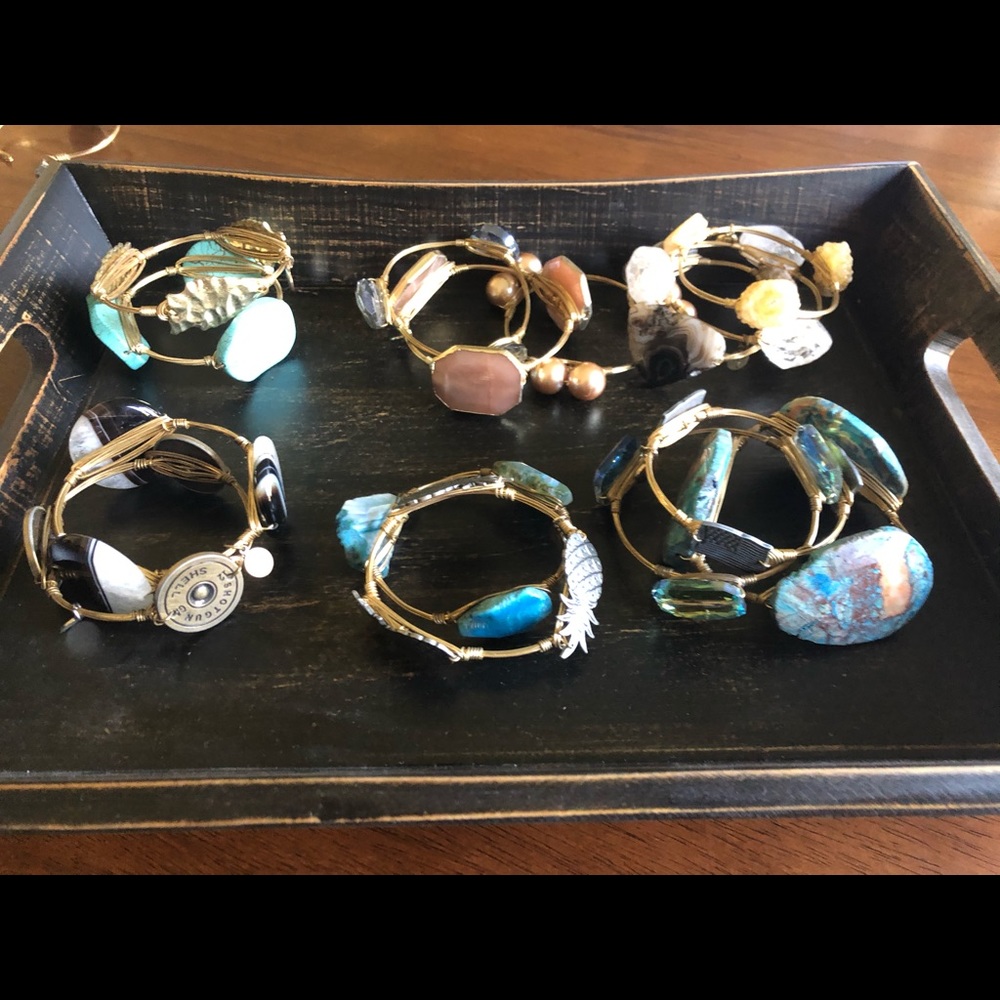 15 bourbon and bowetie bangles